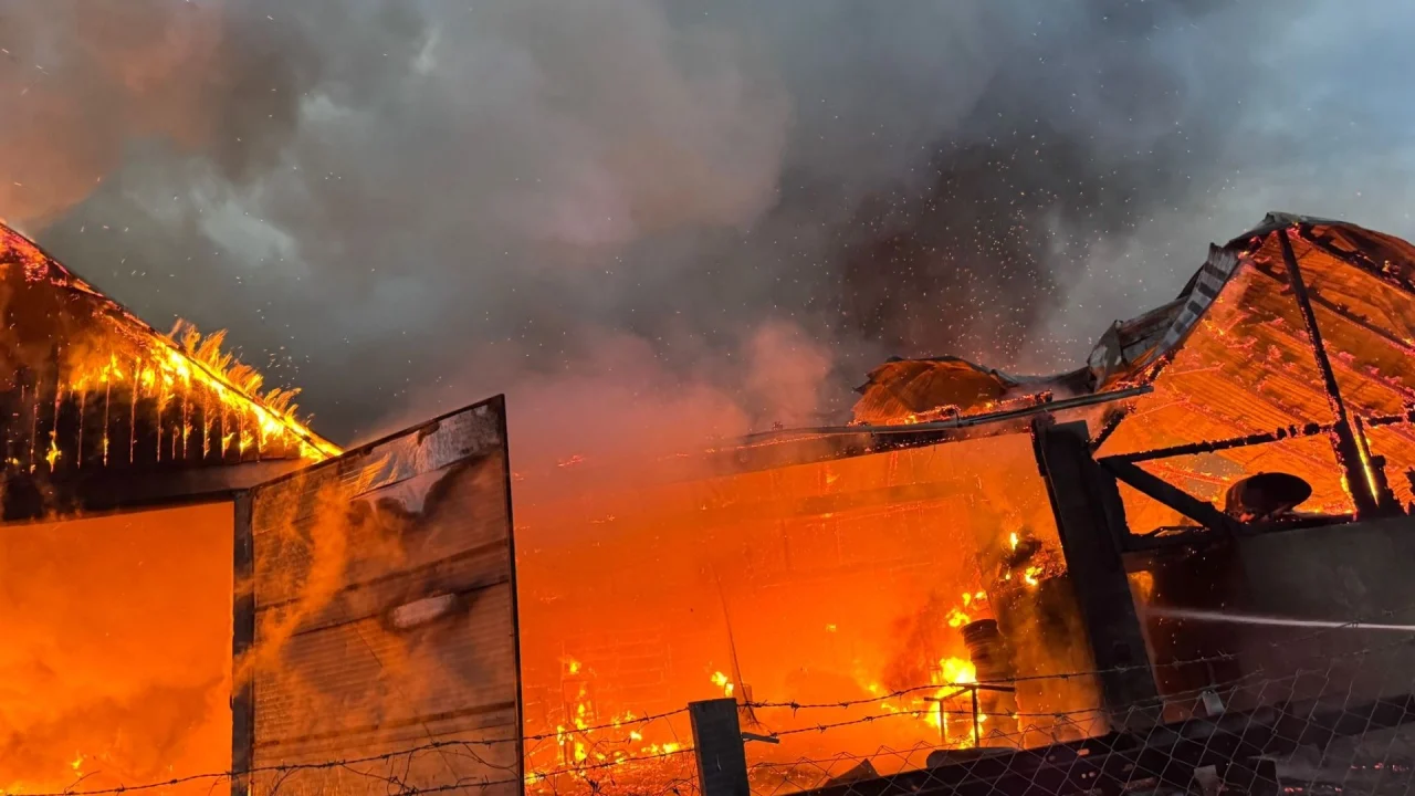 Incendiu puternic în Rebrișoara. Mai multe anexe au ars, iar zeci de animale au murit