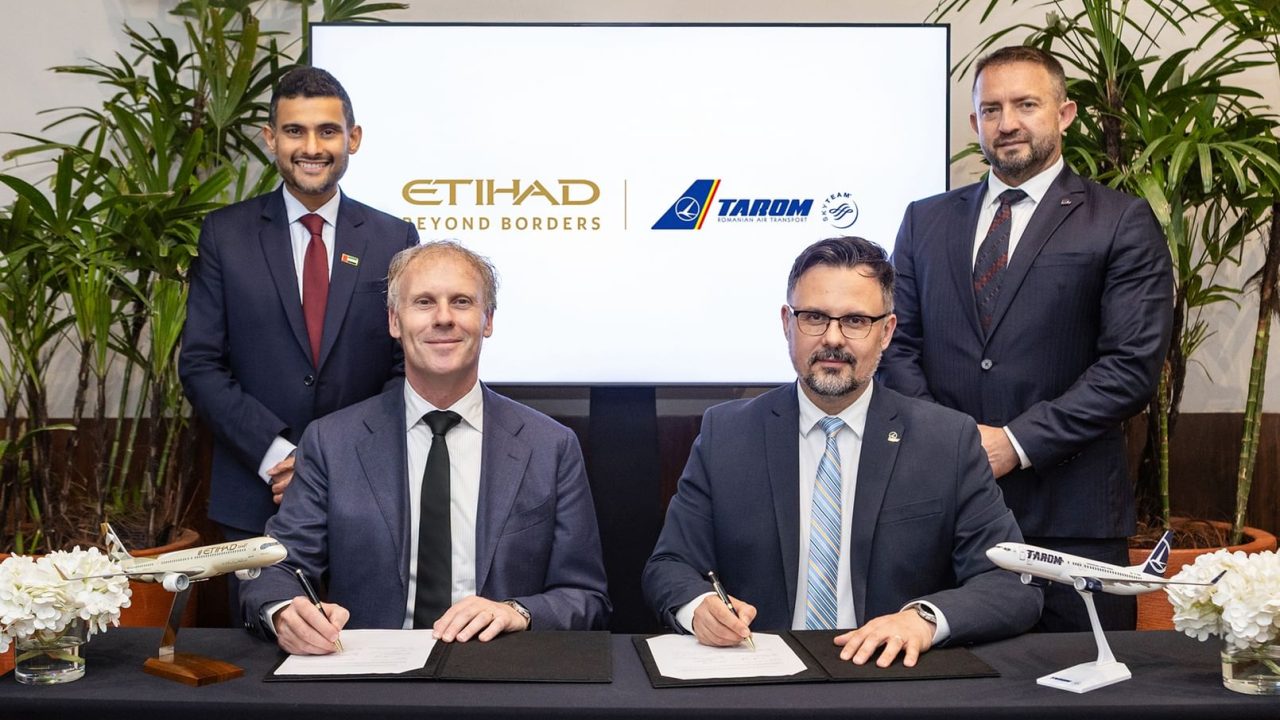 TAROM și Etihad Airways lansează un parteneriat care extinde legăturile României cu Asia, Africa și Australia